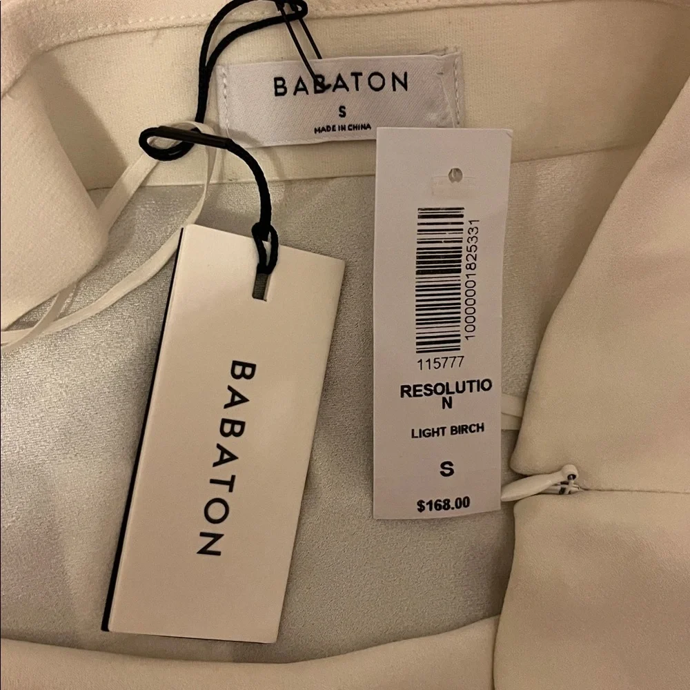 NWT Aritzia Babaton Resolution Cream Strapless Dress new - Picture 7 of 7